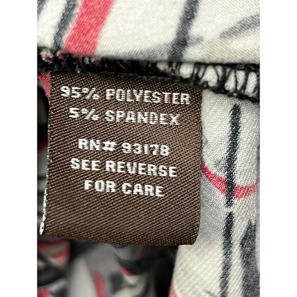 Adrienne Vittadini Large‎ Black/Red Wrap Long sleeve Stretch Shirt Large - Picture 4 of 7